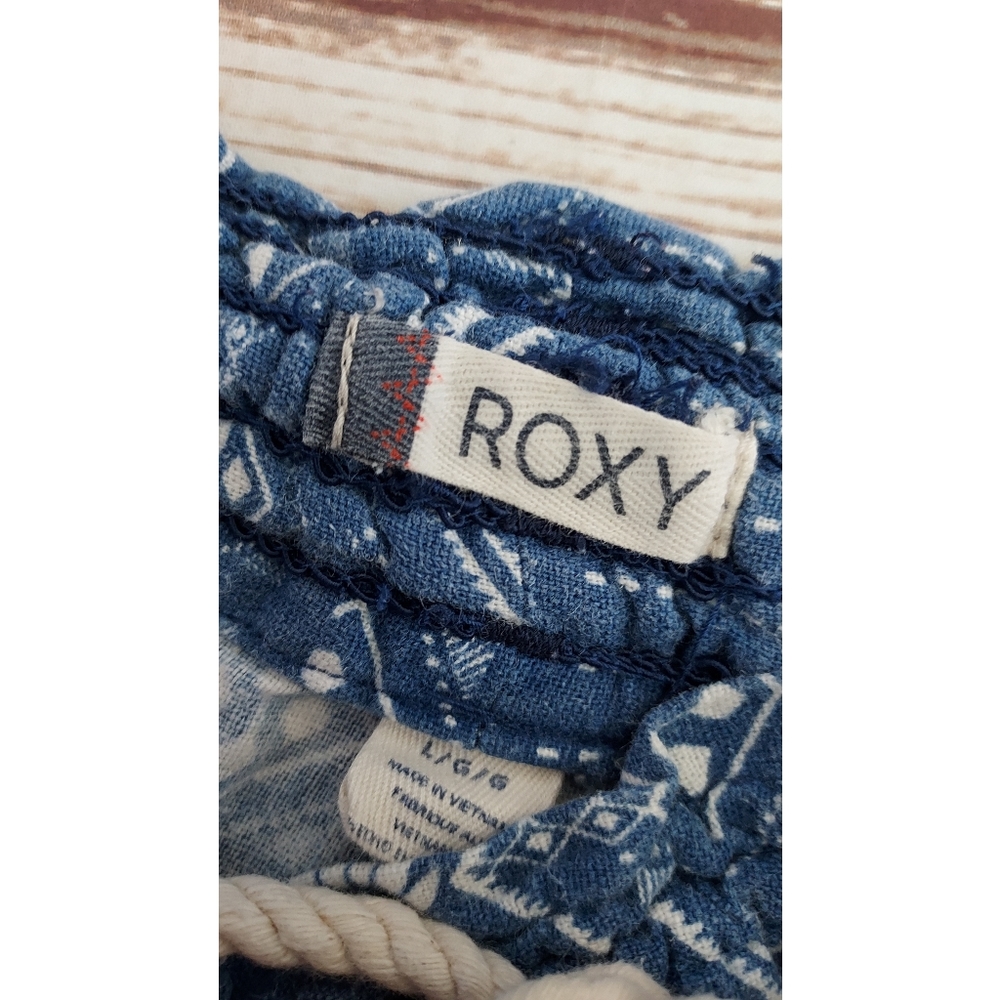 Roxy Oceanside Drawstring Linen Shorts | Size Lar… - image 4